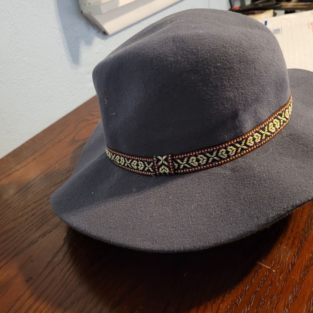 Do Everything in Love Gray Fedora Hat with  Band - One Size - Dry Clean - Picture 5 of 5